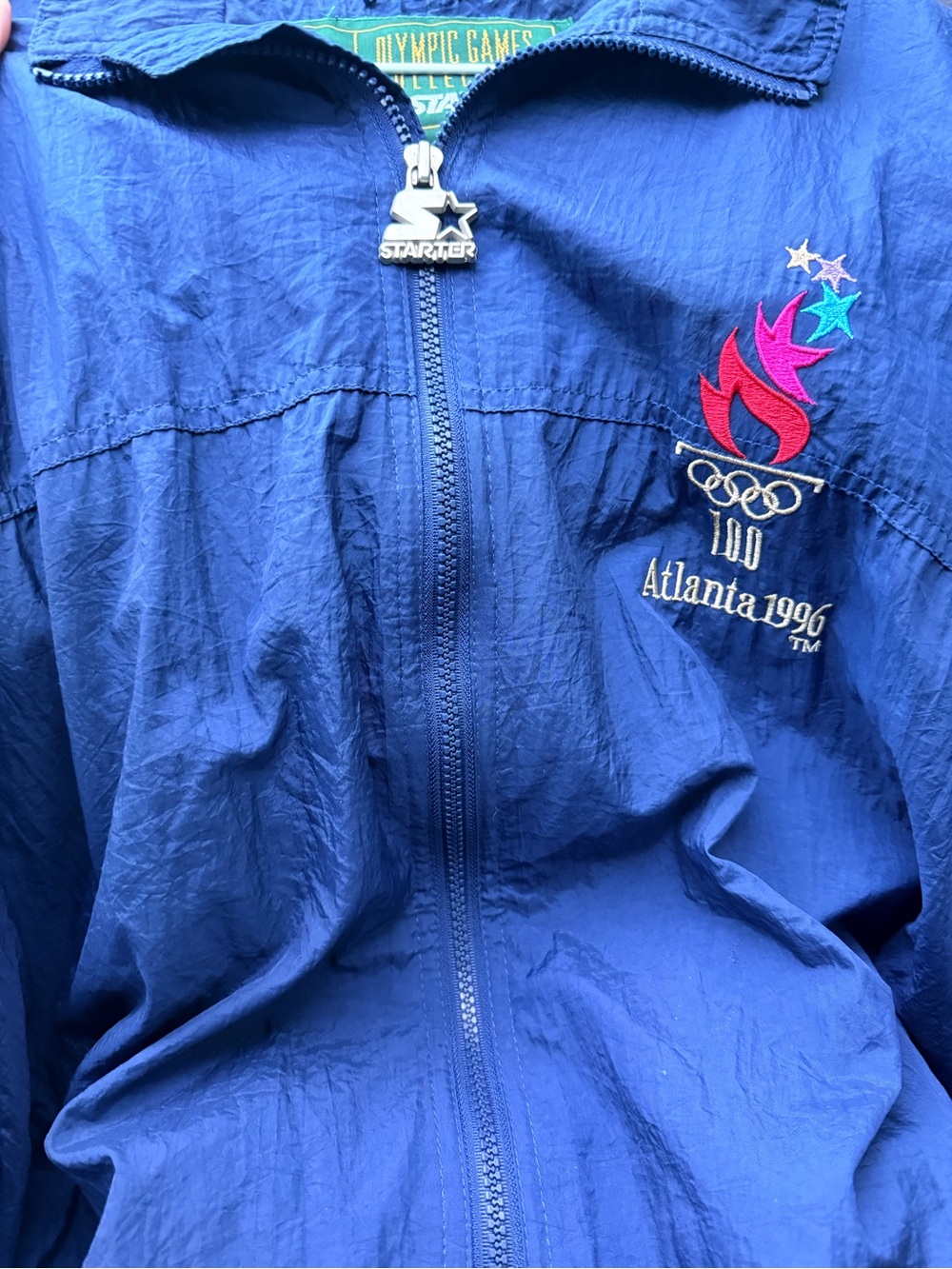 Starter Olympic Games Atlanta 1996 Blue Windbreaker Sz. XXL EUC